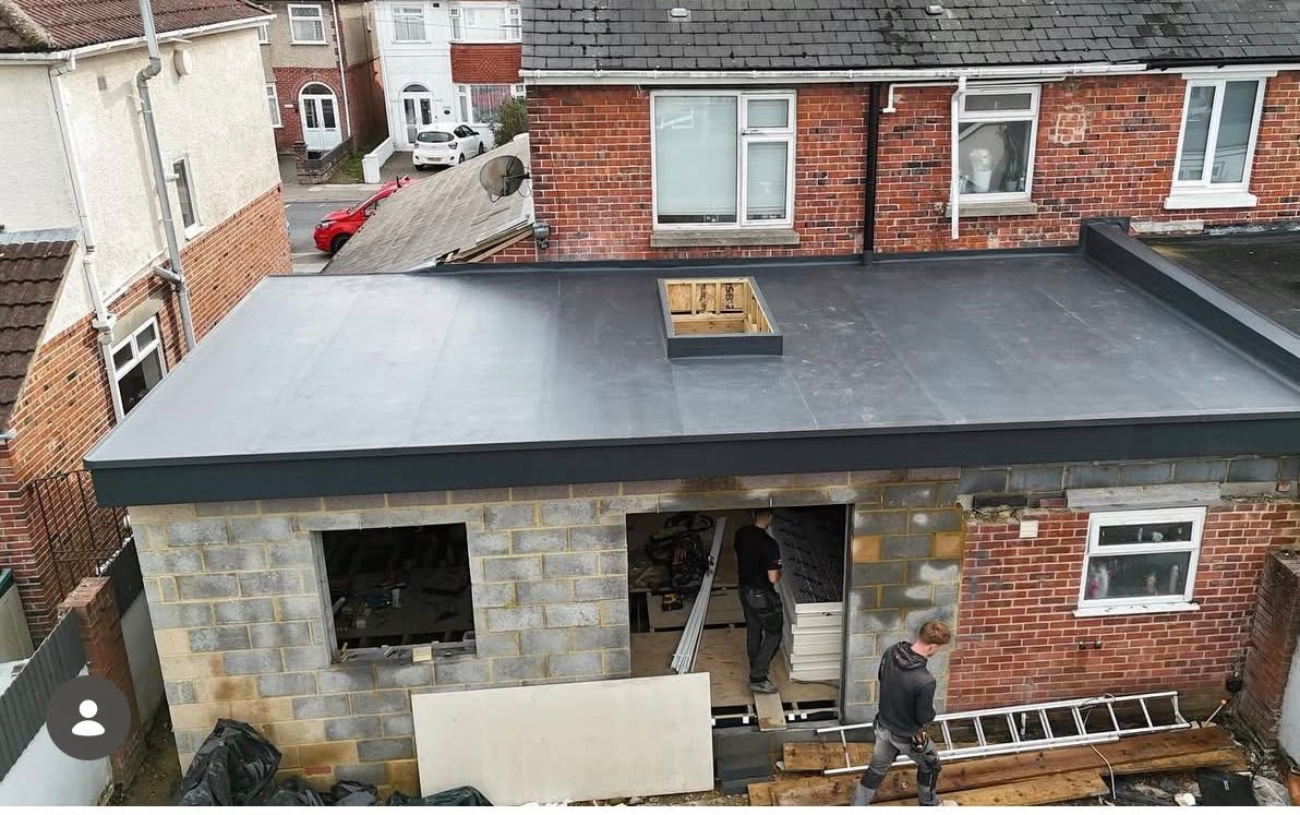 Domestic flat roof on a house extension waterproofed by Platinum Flat Roofing in Bromley and Kent, project photograph 2