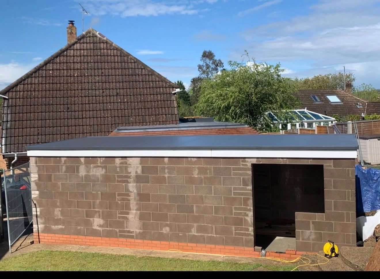 New build and extension flat roof waterproofing completed by Platinum Flat Roofing in Kent and London, project photograph 1
