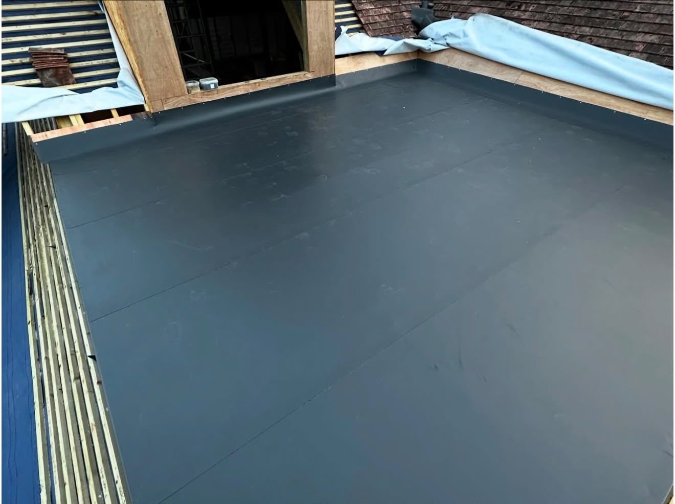 Domestic flat roof on a house extension waterproofed by Platinum Flat Roofing in Bromley and Kent, project photograph 10