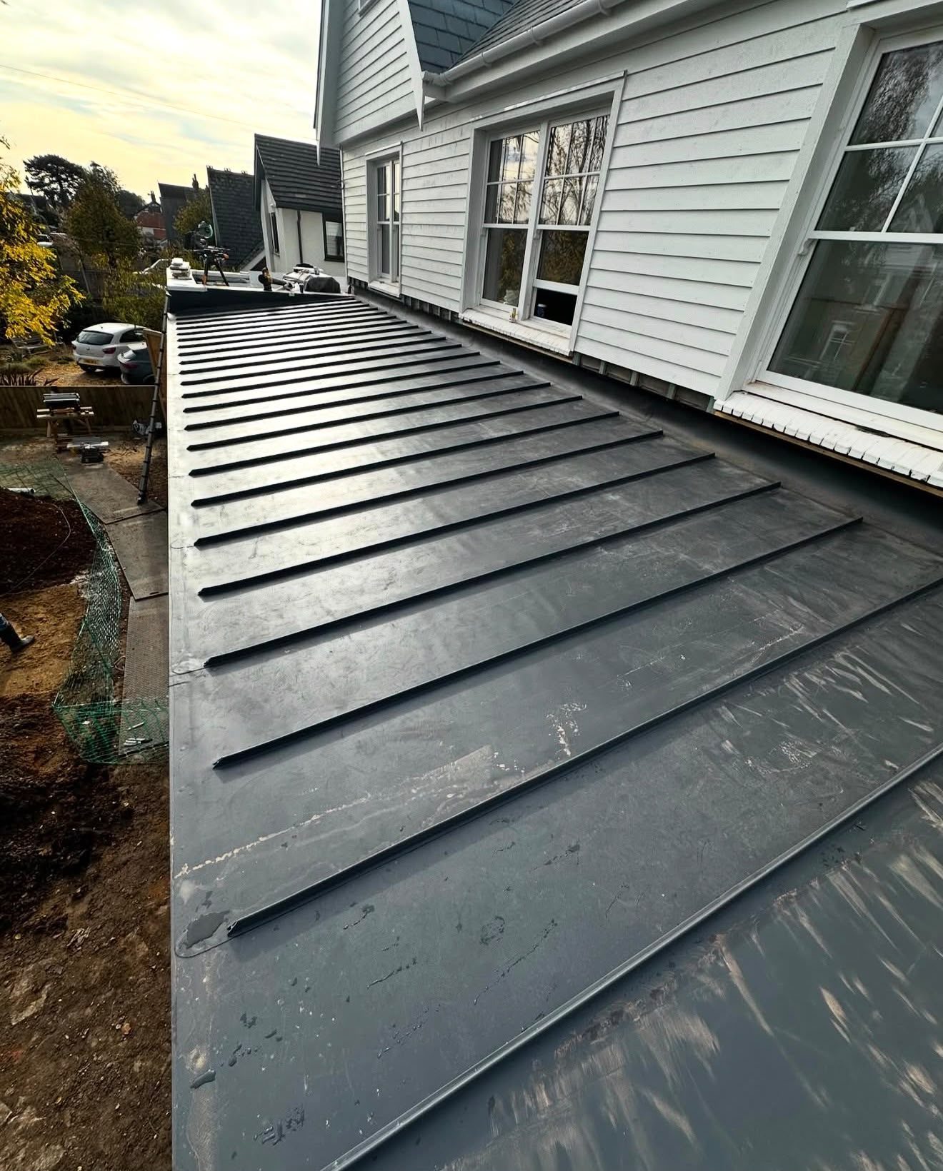 Single-ply membrane flat roof with welded seam detailing installed by Platinum Flat Roofing, project photograph 2
